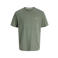 JACK & JONES regular T-shirt met backprint donkergroen