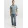 JACK & JONES PREMIUM slim polo grijsgroen