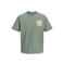 JACK & JONES ORIGINALS regular T-shirt met backprint groen