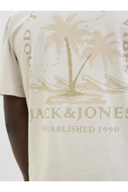 thumbnail: JACK & JONES regular T-shirt met backprint beige