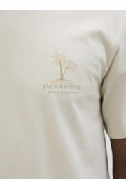 thumbnail: JACK & JONES regular T-shirt met backprint beige