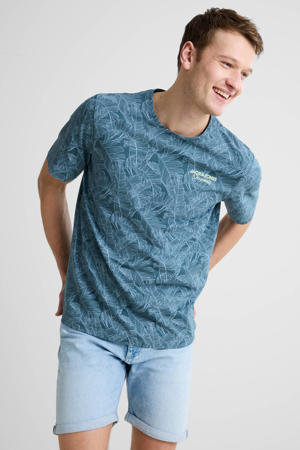 regular T-shirt blauw