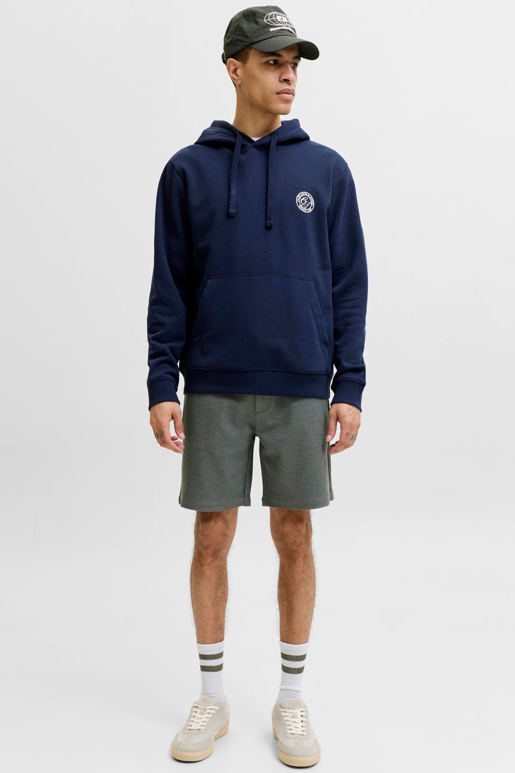 JACK & JONES PANTS STUDIO JPSTACE tapered casual short groen