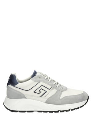 Arnhem suède sneakers met meerkleurig wit