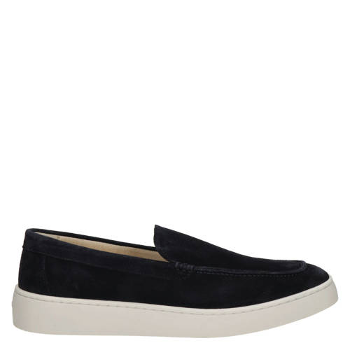 Greve Wave suède loafers donkerblauw