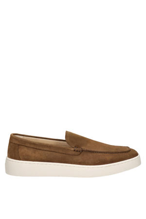 Wave suède loafers cognac
