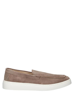 Wave suède loafers taupe