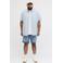 JACK & JONES PLUS SIZE regular casual overhemd met linnen lichtblauw