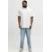 JACK & JONES PLUS SIZE regular casual overhemd met linnen wit