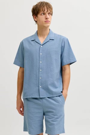 relaxed casual overhemd blauw
