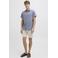 JJ REBEL comfort casual overhemd met linnen blauw