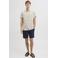 JJ REBEL comfort casual overhemd met linnen beige