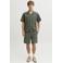 JJ REBEL relaxed casual overhemd donkergroen
