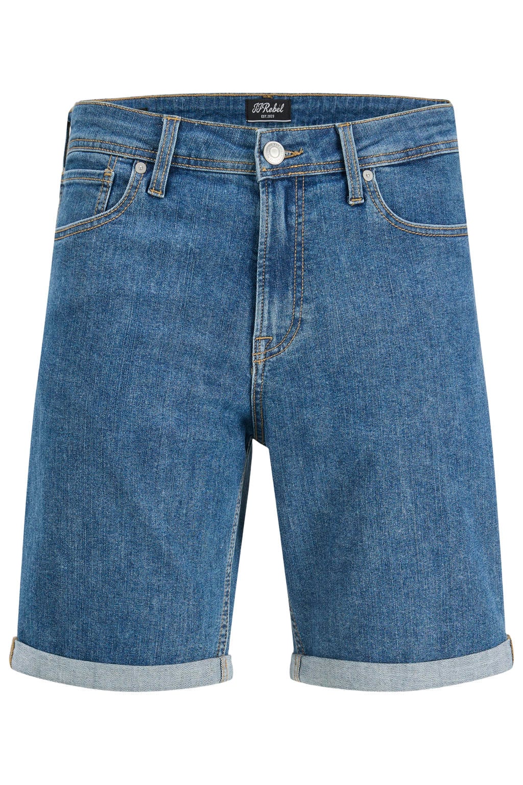 JJ REBEL JREBJOE JJCRAFT regular denim short blauw