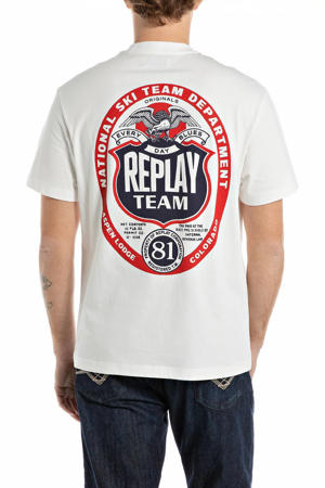 regular T-shirt met backprint wit