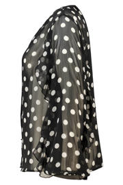 thumbnail: MS Mode blouse met stippen zwart
