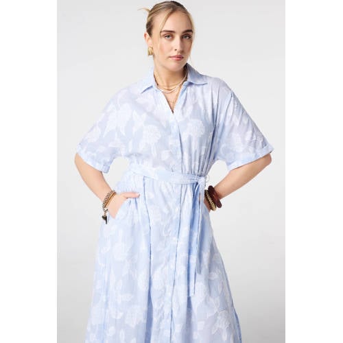 MS Mode blousejurk met krijtstreep blauw afbeelding