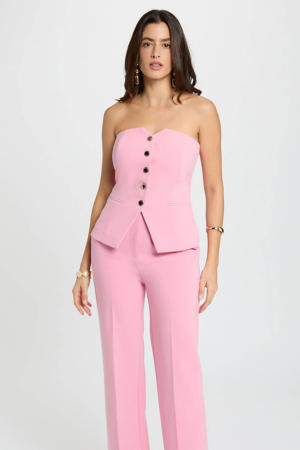 strapless top roze