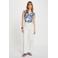 Morgan mouwloze top met paisley print ecru