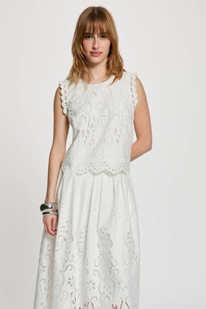 top broderie ecru