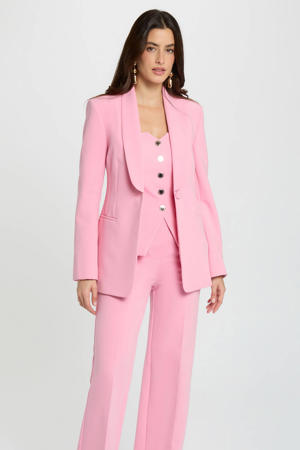 getailleerde blazer lichtroze