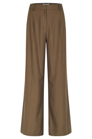straight high waist pantalon kaki