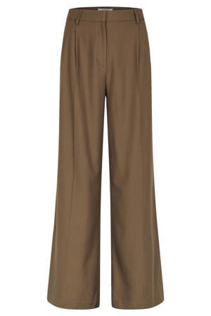 straight high waist pantalon kaki