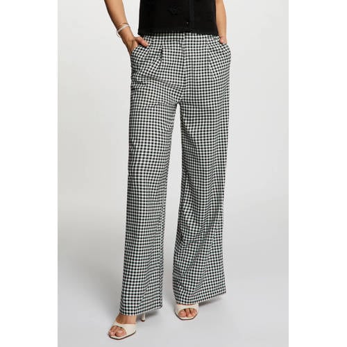 Morgan wide leg high waist pantalon zwart afbeelding