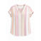Paprika gestreepte top met lurex multi