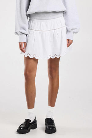 mini rok broderie ecru