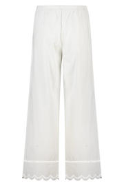 thumbnail: America Today wide leg low waist broek broderie wit