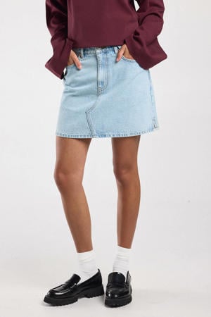 mini rok light blue denim