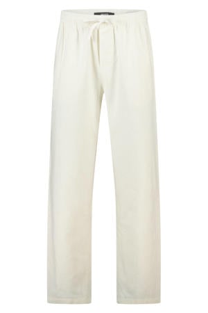 Phillon straight casual broek met linnen ecru