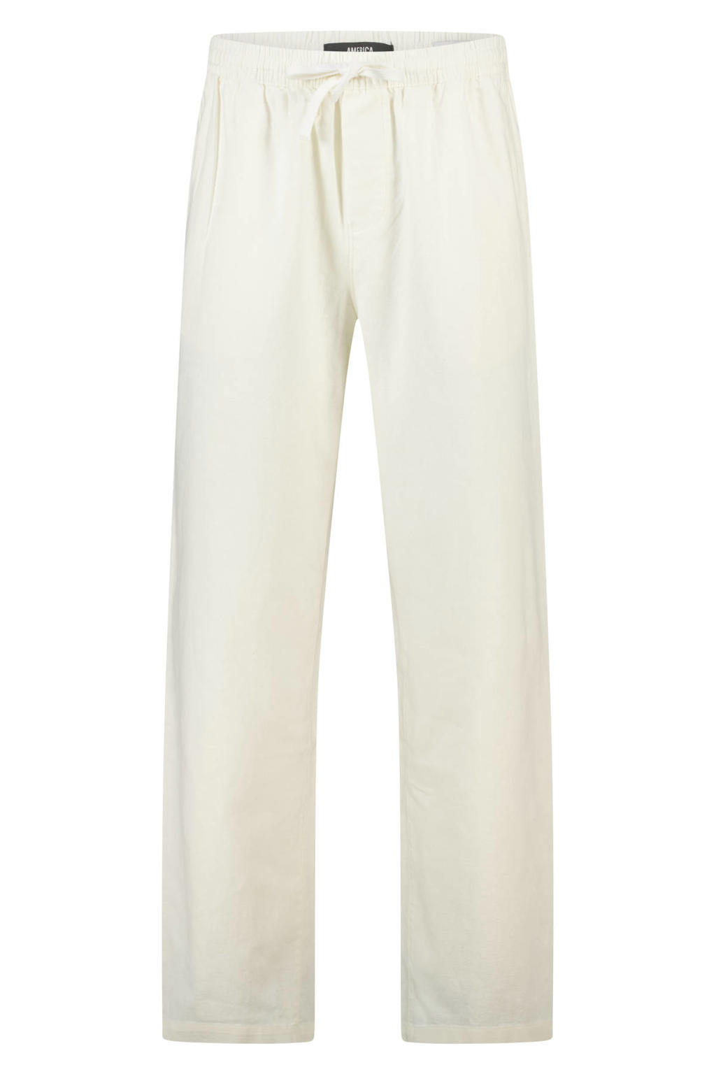 America Today Phillon straight casual broek met linnen ecru