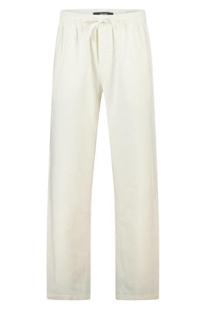 Phillon straight casual broek met linnen ecru