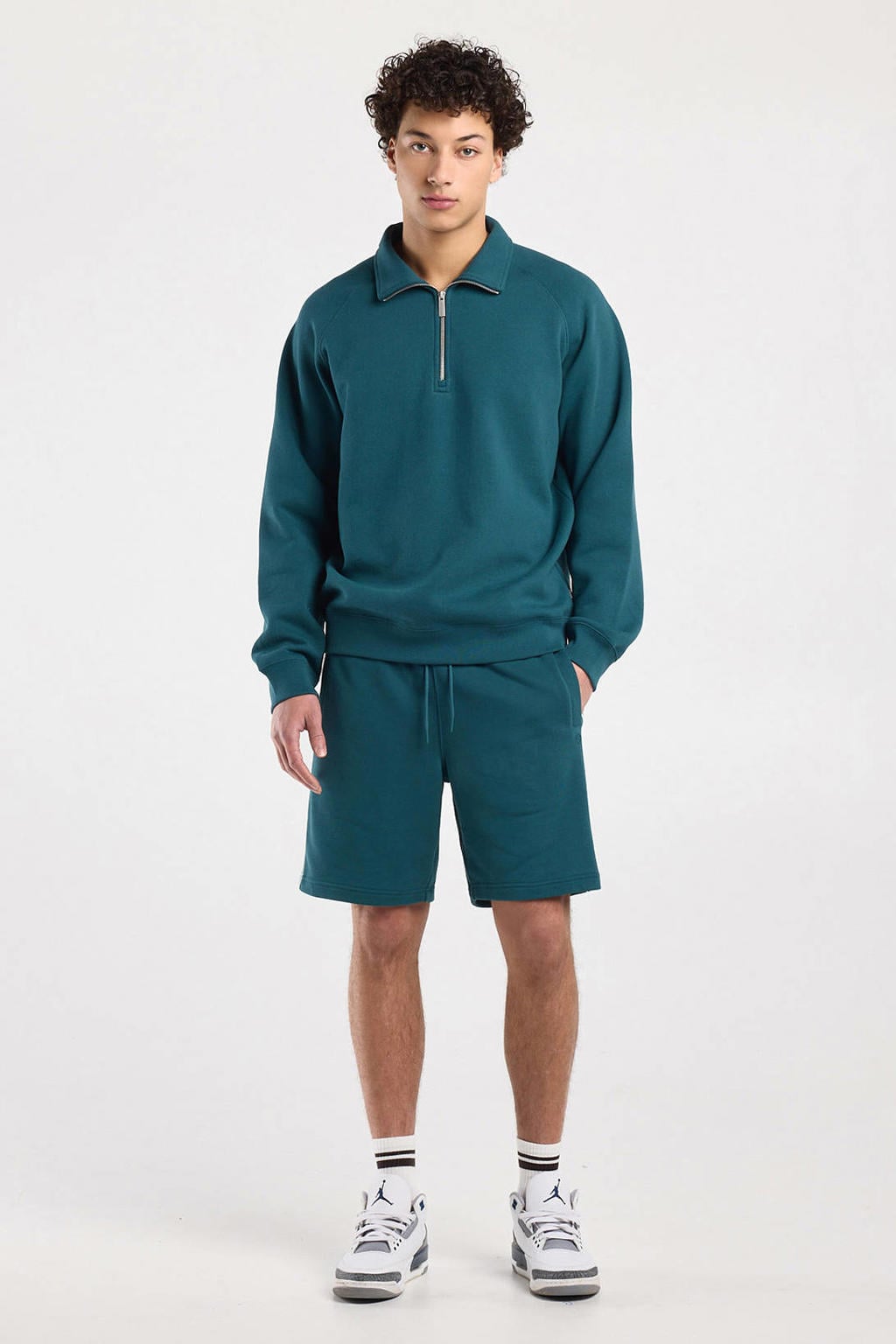 America Today relaxed sweatshort blauw