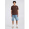 America Today regular T-shirt met backprint bruin