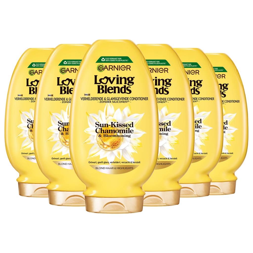 Garnier Loving Blends Sun-Kissed Chamomile & Bloemenhoning conditioner - Blond Haar & Highlights - 6 x 250 ml