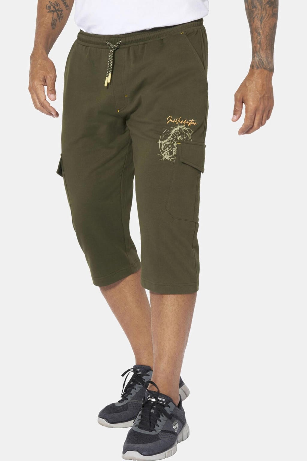 Jan Vanderstorm Bandulf casual capri olijfgroen
