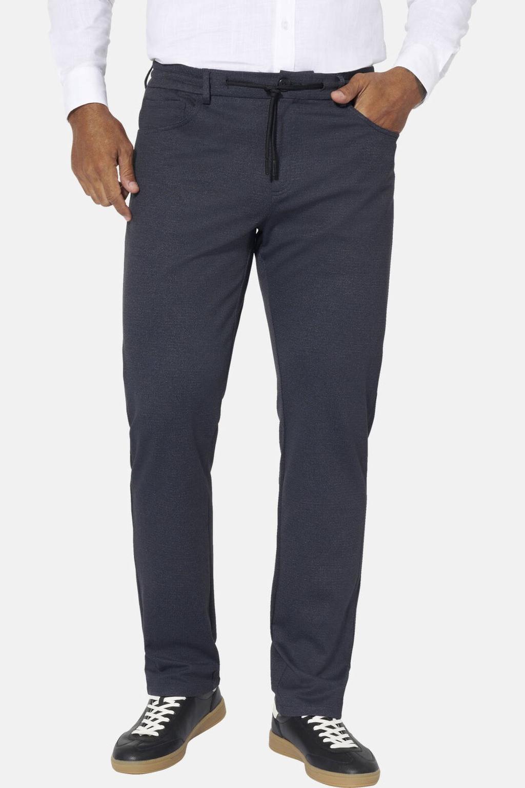 Jan Vanderstorm +FIT Collectie KROSON regular casual broek zwart
