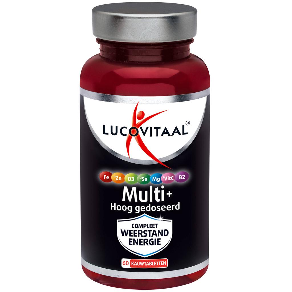 Lucovitaal Multi+ Weerstand Energie hoog gedoseerd - 60 kauwtabletten