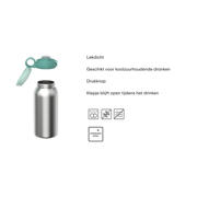thumbnail: Mepal Campus RVS waterfles (flip-up) (600 ml)