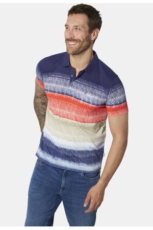 regular fit gestreepte polo Plus Size - blauw