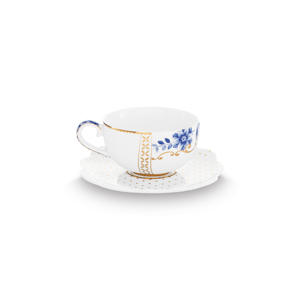 Royal White espresso kop en schotel (125 ml)