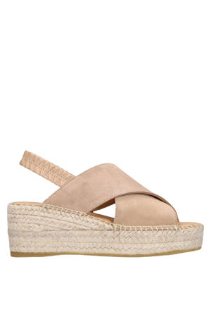 suède sleehakken beige