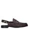 Manfield leren slingback loafers donkerbruin