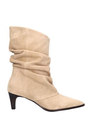 suède enkellaarzen beige