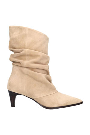 suède enkellaarzen beige