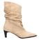 Manfield suède enkellaarzen beige