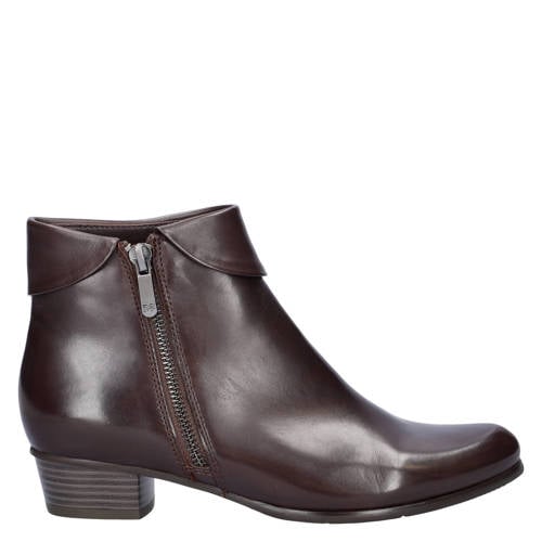 Regarde le ciel Stefany 03 leren enkellaarzen blokhak bruin